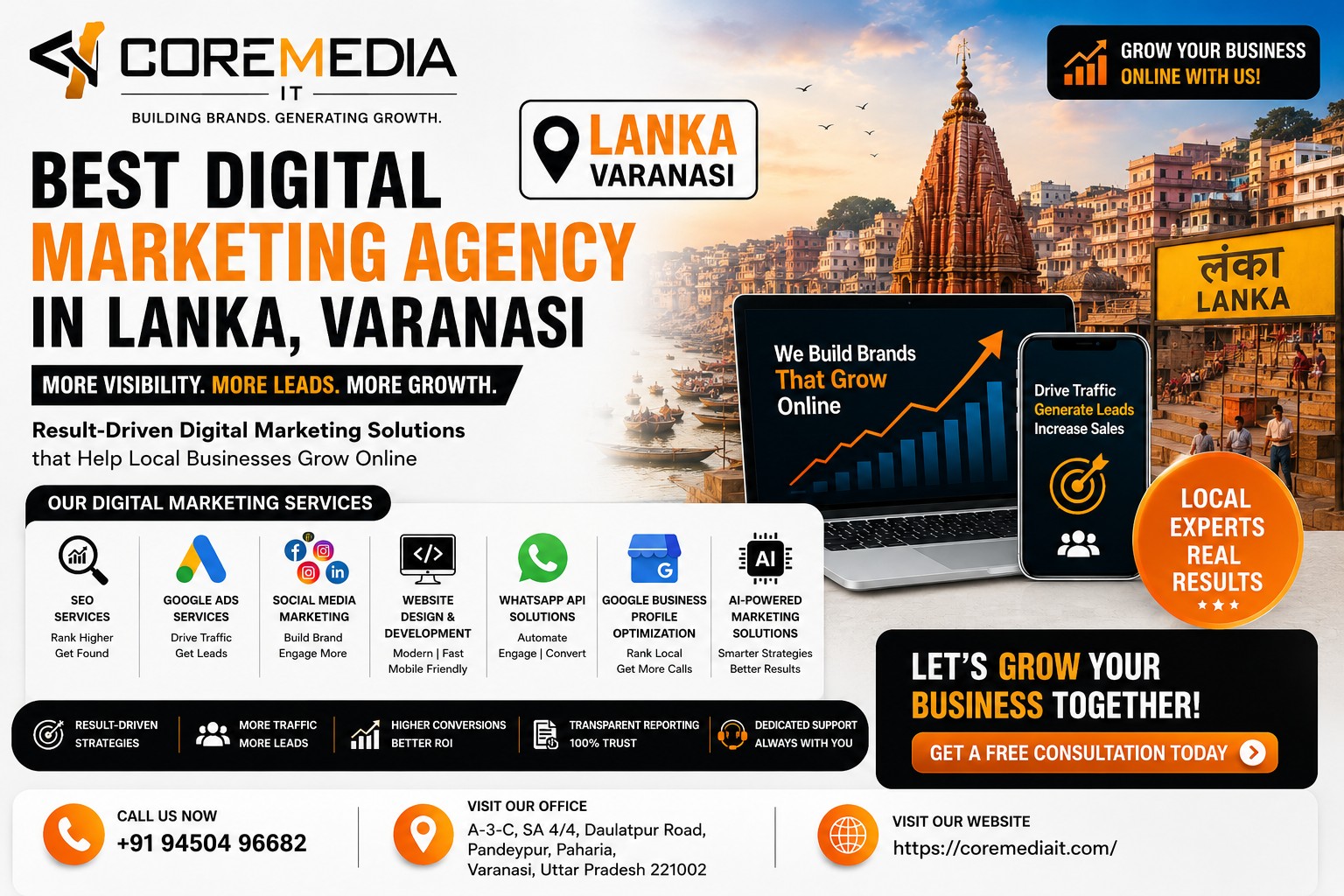Best Digital Marketing Agency in Lanka, Varanasi – Core Media IT